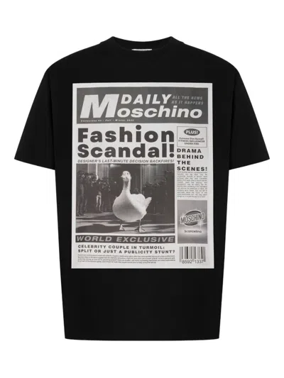 Moschino Couture Black T-shirts In Black