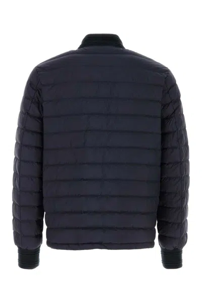 Burberry Dalham Down Jacket With Ekd Patch In Blue
