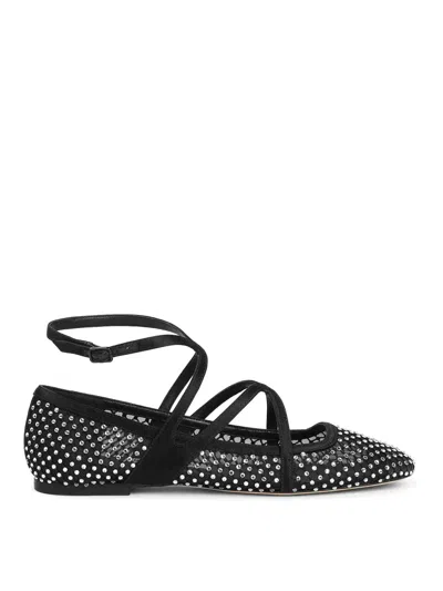 Jimmy Choo Astoria Ballerinas Rhinestone Embellishments In Black