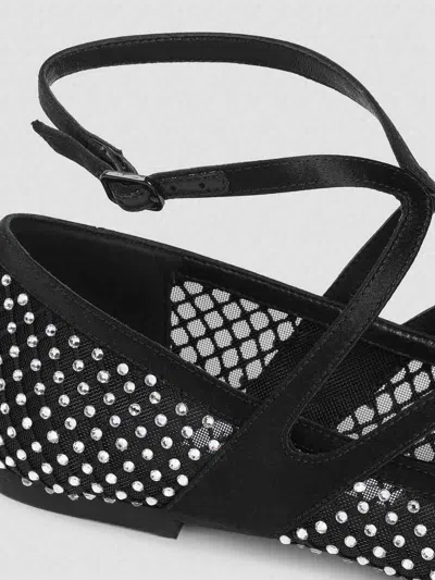 Jimmy Choo Astoria Ballerinas Rhinestone Embellishments In Black