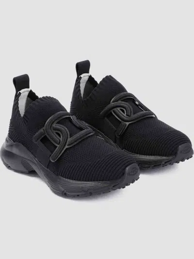 Tod's Kate Sneakers In Technical Fabric In Black