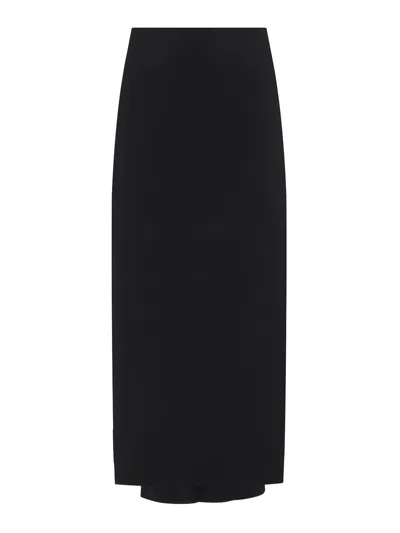 Jacquemus Floor-length Viscose Blend Skirt In Black