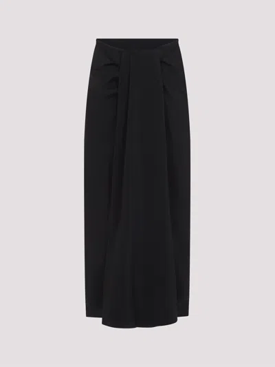 Jacquemus Floor-length Viscose Blend Skirt In Black