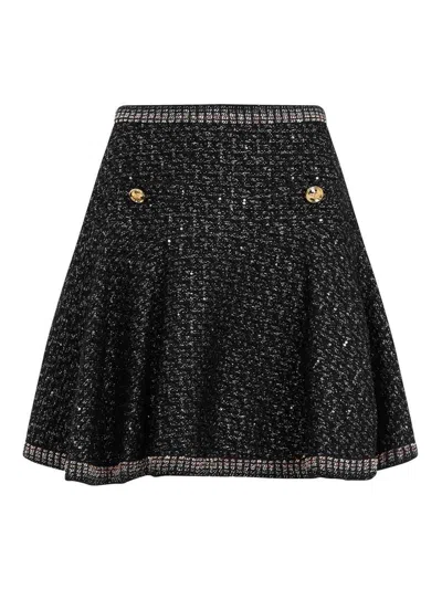 Giambattista Valli Boucle Mini Skirt In Black