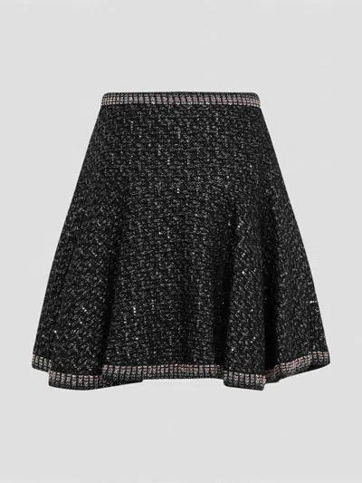 Giambattista Valli Boucle Mini Skirt In Black