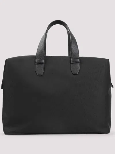Brioni Structured Black Shoulder Bag With Durable Materials