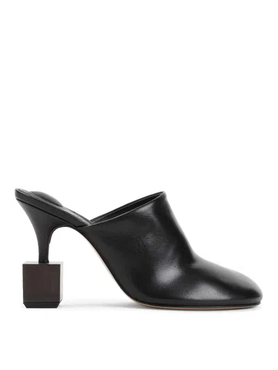 Jacquemus Mule With Geometric Heel In Black