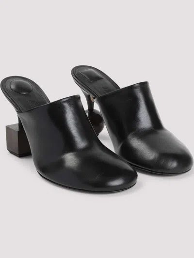 Jacquemus Mule With Geometric Heel In Black
