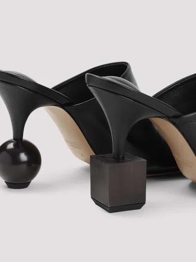 Jacquemus Mule With Geometric Heel In Black