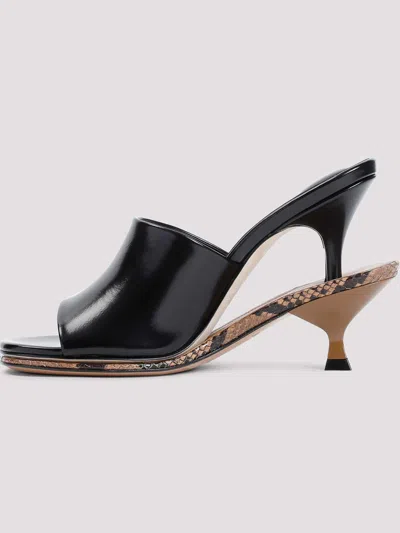 Jacquemus Les Doubles Mules Heeled Mules In Black