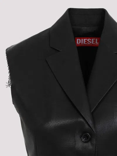 Diesel G-baryt Cropped Vest In Black