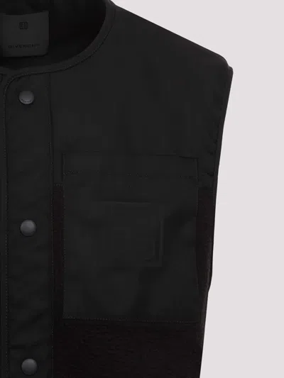 Givenchy Mix Material Vest 4g Pocket In Black