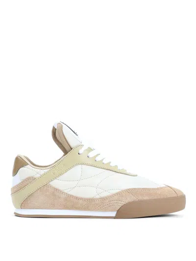 Chloé Kick Suede And Leather Sneakers In Brown