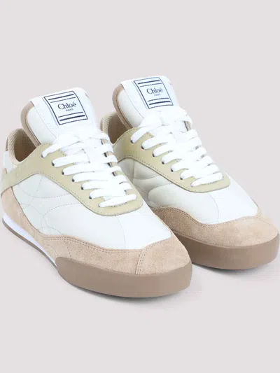 Chloé Kick Suede And Leather Sneakers In Brown