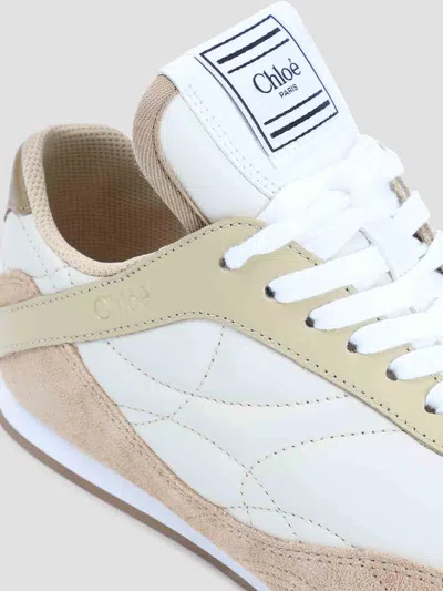 Chloé Kick Suede And Leather Sneakers In Brown