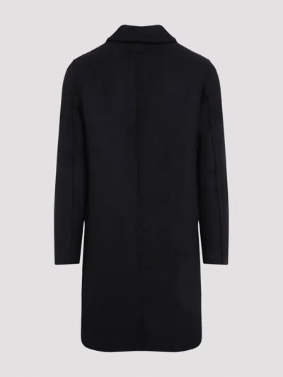 Givenchy Virgin Wool Long Coat In Blue