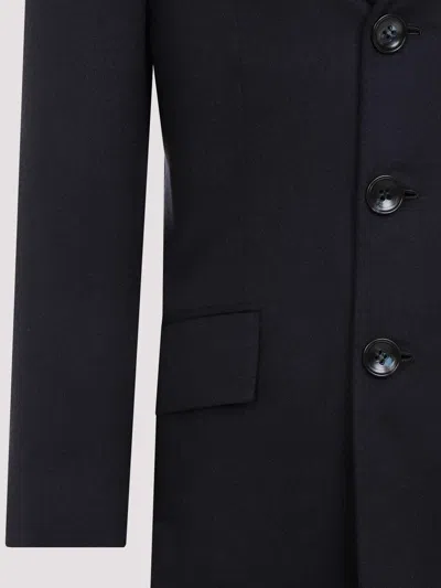 Kiton Blue Cashmere Caban Coat