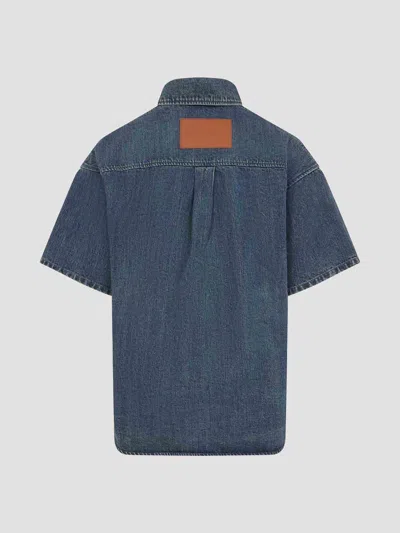 Jil Sander 168 Short Sleeve Shirt In Blue