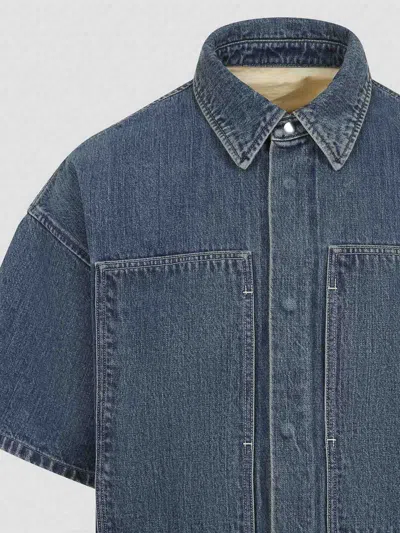 Jil Sander 168 Short Sleeve Shirt In Blue