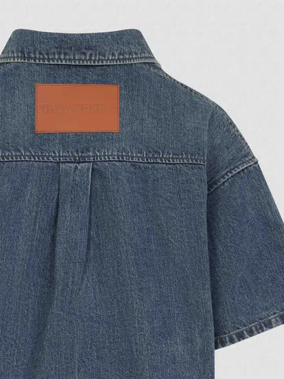 Jil Sander 168 Short Sleeve Shirt In Blue