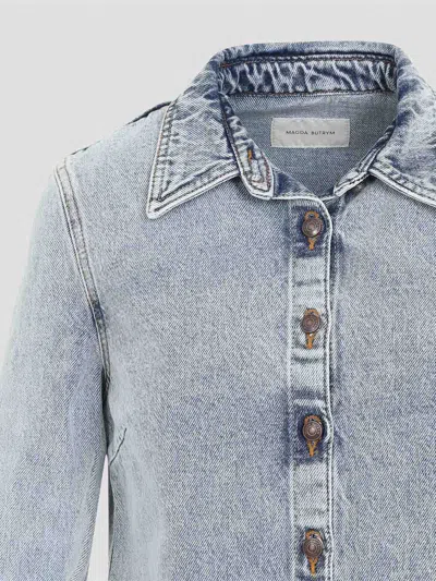Magda Butrym Denim Oversized Shirt For Women In Blue