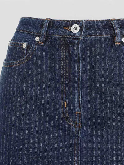 Kenzo Stripped Jacquard Mini Skirt In Blue