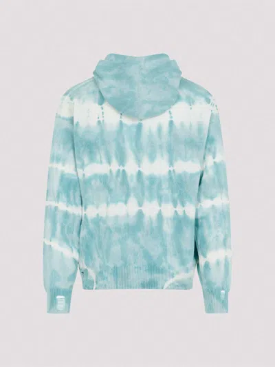 Amiri Sea Blue Eco Cashmere Ma Tie Dye Hoodie