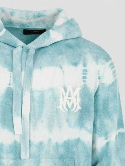 Amiri Sea Blue Eco Cashmere Ma Tie Dye Hoodie