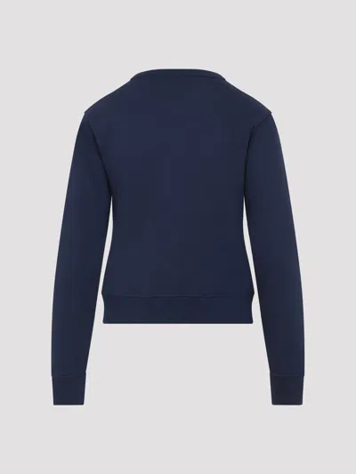 Valentino Dog Design Cotton Sweatshirt In Blue