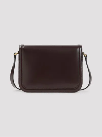 Valentino Garavani 9 To 5 Flap Leather Saddle Shoulder Bag In Oak Brown