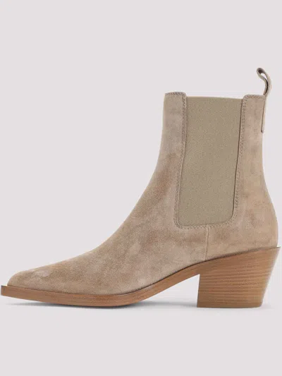 Gianvito Rossi Suede Leather Ankle Boots