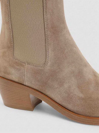 Gianvito Rossi Suede Leather Ankle Boots