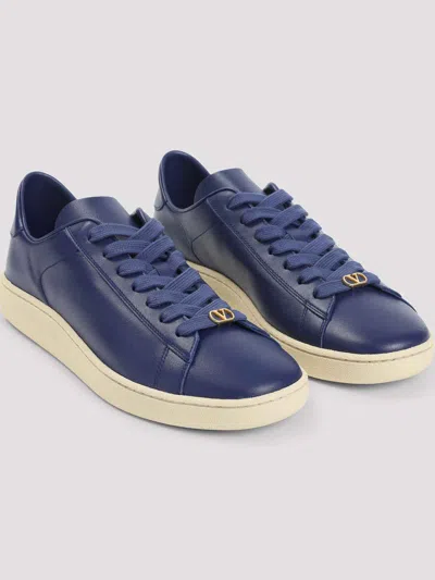 Valentino Garavani Royco Leather Sneakers With Rubber Sole In Multi