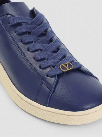 Valentino Garavani Royco Leather Sneakers With Rubber Sole In Multi