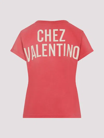 Valentino Crew Neck Graphic Print Short Sleeves Top