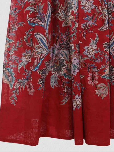 Zimmermann Rhiannon Cotton Corset Midi Dress In Red