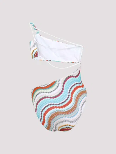 Missoni Patterned One-piece Swimsuit In Multicolour