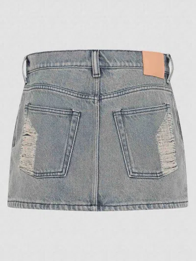 Acne Studios Women's Denim Mini Skirt In Blue
