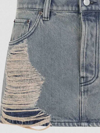 Acne Studios Women's Denim Mini Skirt In Blue