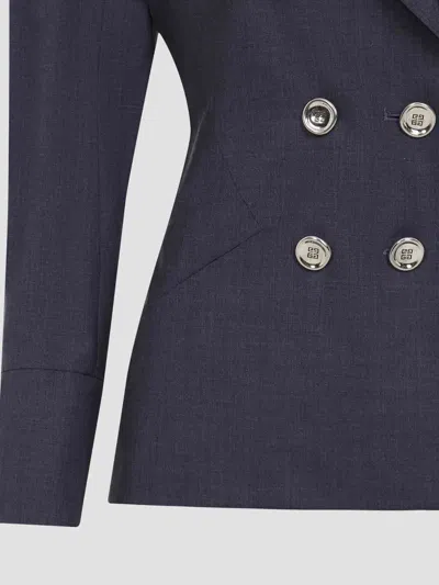 Givenchy Tailored Jackets Double-breasted Design In Blue