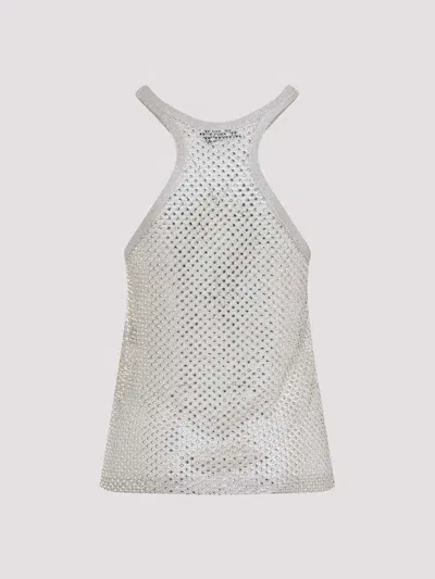 Tom Ford Crystal-embroidered Racerback Tank Top In Neutrals