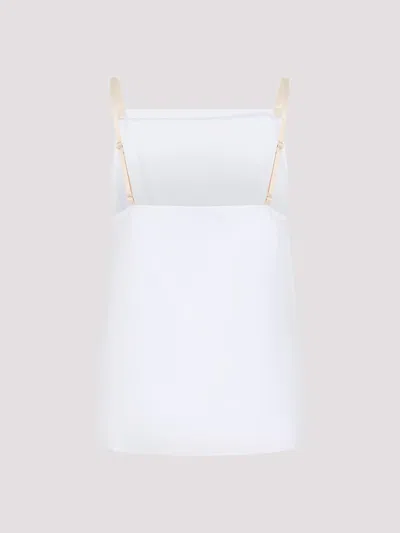 Carven Top In Misto Poliestere Bianco  Donna
