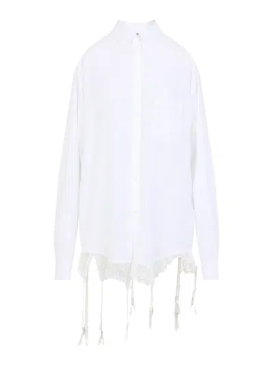 Balenciaga Camicia Oversize In Lyocell Bianco  Donna In White