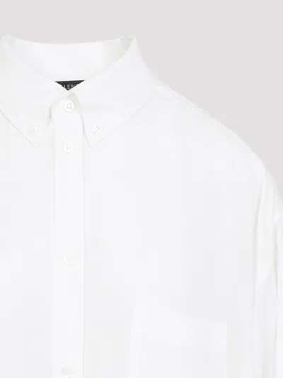 Balenciaga Camicia Oversize In Lyocell Bianco  Donna In White