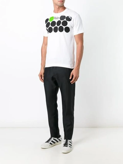 Shop Comme Des Garçons Dots Print T-shirt In White