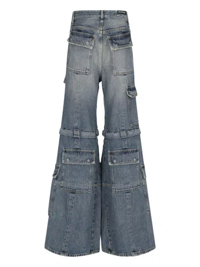 Balenciaga Blue Cargo Flared Jeans