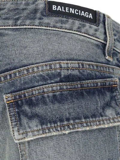 Balenciaga Blue Cargo Flared Jeans