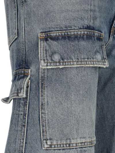 Balenciaga Blue Cargo Flared Jeans