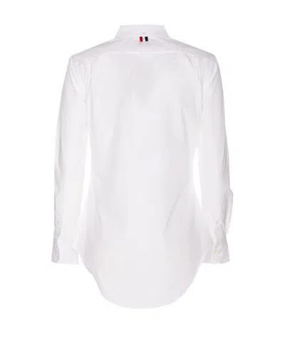 Thom Browne Women Logo Stripe Classic Shirt In White