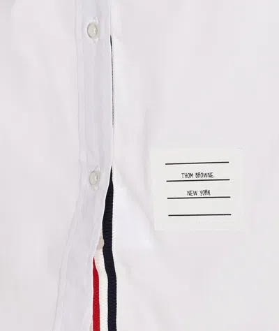 Thom Browne Women Logo Stripe Classic Shirt In White